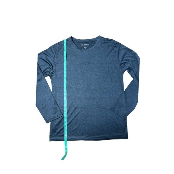 Real Essentials Mens Size Large Color Black Long Sleeve Crew Neck T-Shirt NWOT - Picture 3 of 5